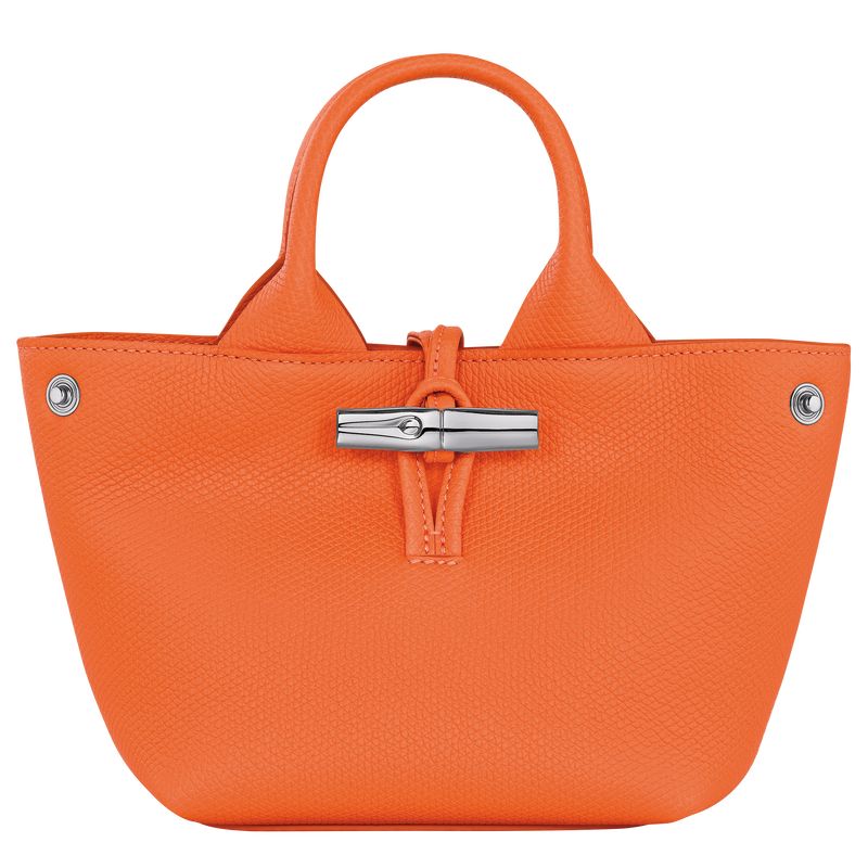 Bolsas Mini long champ Le Roseau XS Handbag Leather Mujer Naranjas | COOK7081