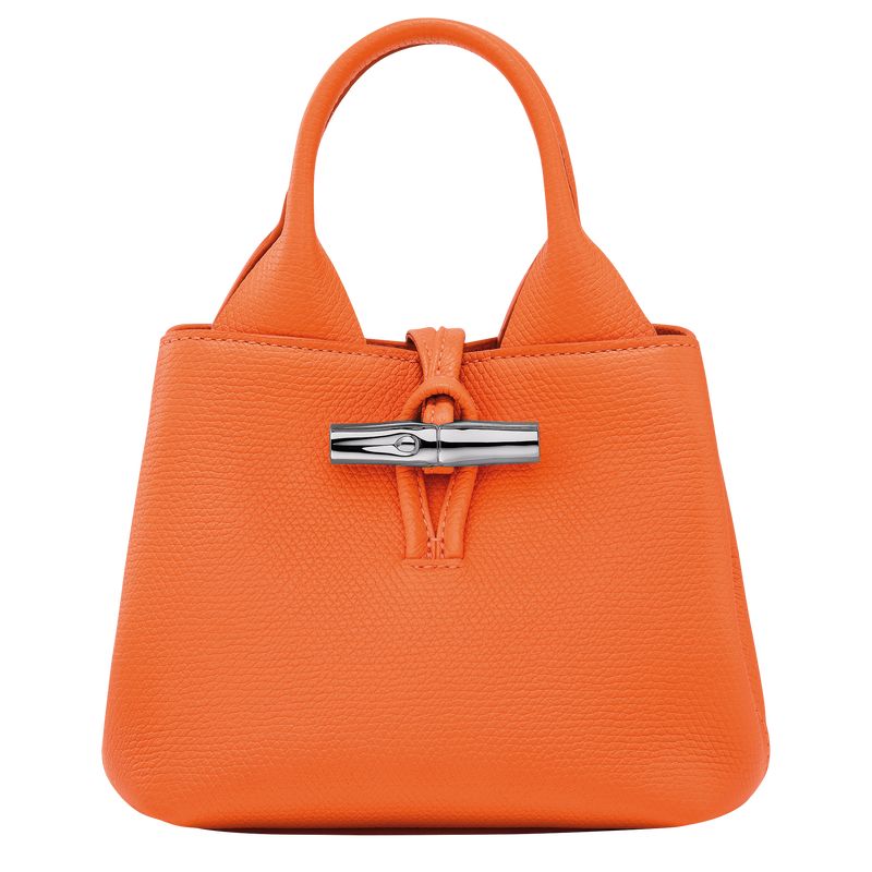 Bolsas Mini long champ Le Roseau XS Handbag Leather Mujer Naranjas | COOK7081