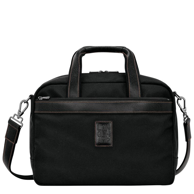 Bolsas de Viaje long champ Boxford S Recycled canvas Mujer Negras | COKO8078