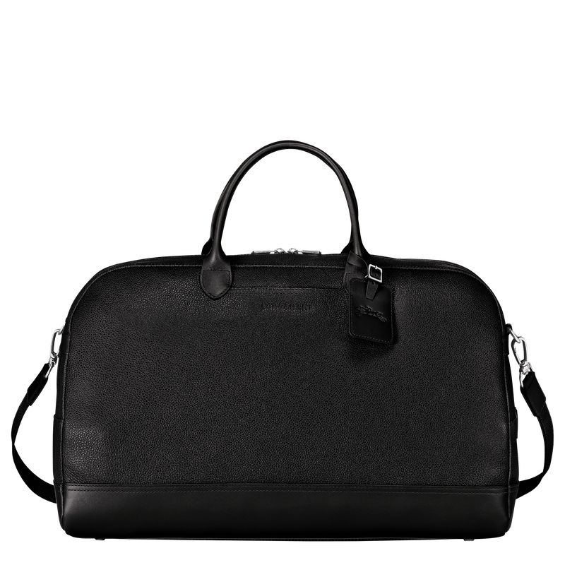 Bolsas de Viaje long champ Le FoulonnÉ M Leather Mujer Negras | COLI8094