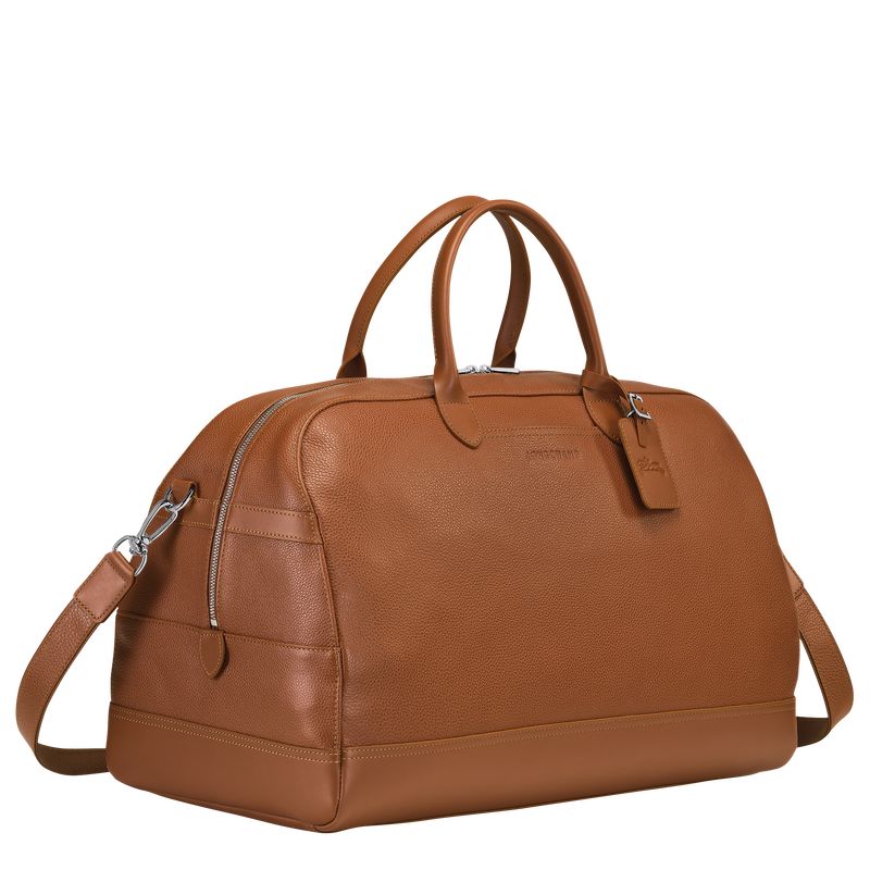 Bolsas de Viaje long champ Le FoulonnÉ M Leather Hombre Caramel | COBE9176