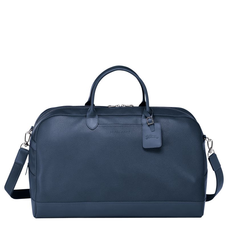 Bolsas de Viaje long champ Le FoulonnÉ M Leather Hombre Azul Marino | CONW9177