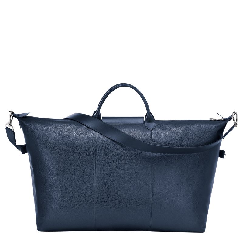 Bolsas de Viaje long champ Le FoulonnÉ S Leather Mujer Azul Marino | COMQ8087