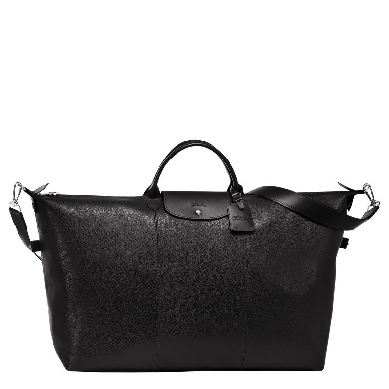 Bolsas de Viaje long champ Le FoulonnÉ S Leather Mujer Negras | CONW8088