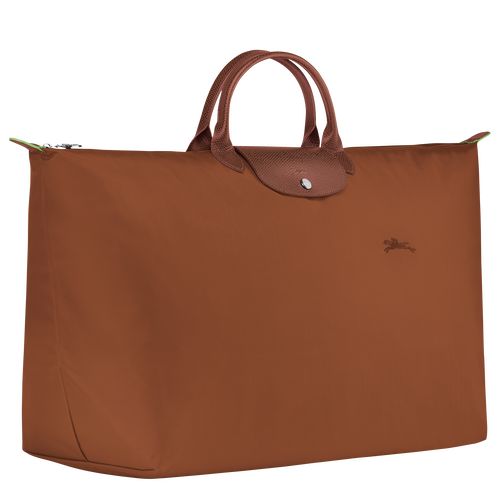 Bolsas de Viaje long champ Le Pliage Green M Recycled canvas Mujer Cognac | COJP8129