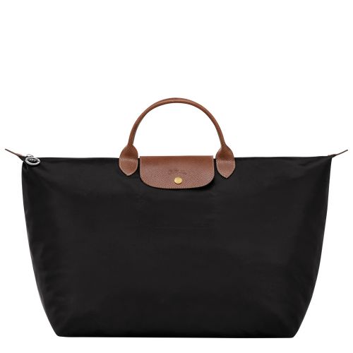 Bolsas de Viaje long champ Le Pliage Original S Recycled canvas Mujer Negras | CODF8100