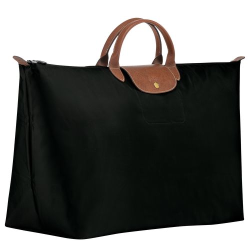 Bolsas de Viaje long champ Le Pliage Original M Recycled canvas Mujer Negras | COYX8107