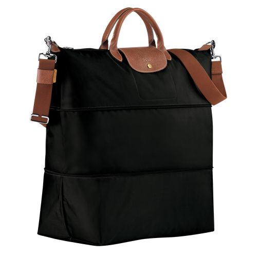 Bolsas de Viaje long champ Le Pliage Original expandable Recycled canvas Mujer Negras | COWN8114