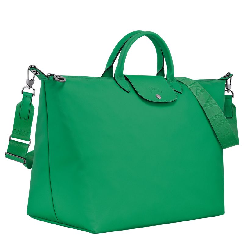 Bolsas de Viaje long champ Le Pliage Xtra S Leather Hombre Verde | COMQ9179