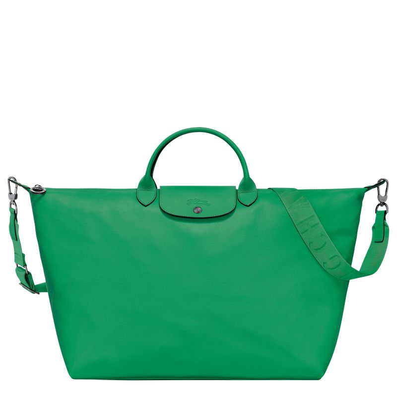 Bolsas de Viaje long champ Le Pliage Xtra S Leather Hombre Verde | COMQ9179