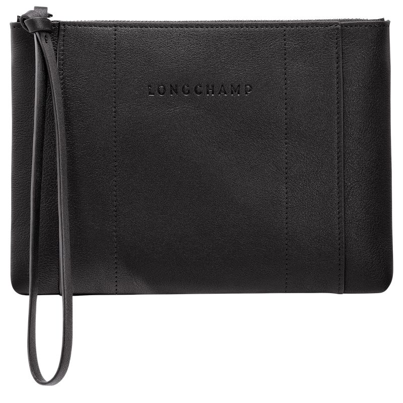 Bolso Pequeño long champ 3D Leather Mujer Negras | COQM7697