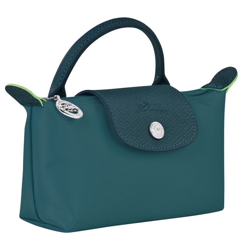 Bolso Pequeño long champ Le Pliage Green with handle Recycled canvas Hombre Verde Menta | COJP9084