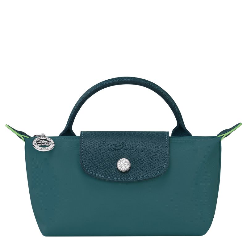 Bolso Pequeño long champ Le Pliage Green with handle Recycled canvas Hombre Verde Menta | COJP9084