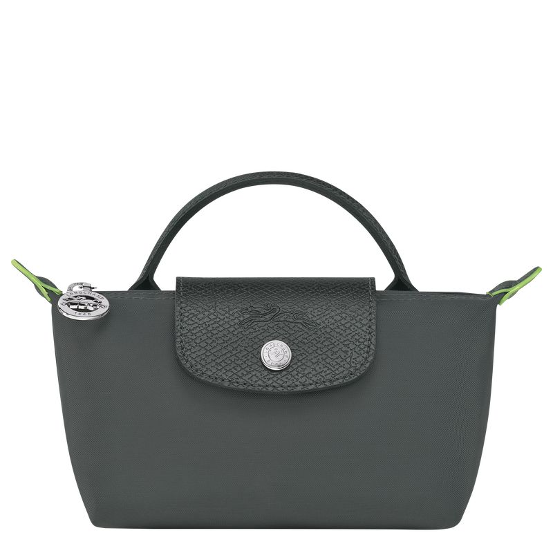 Bolso Pequeño long champ Le Pliage Green with handle Recycled canvas Hombre Graphite | COHA9085