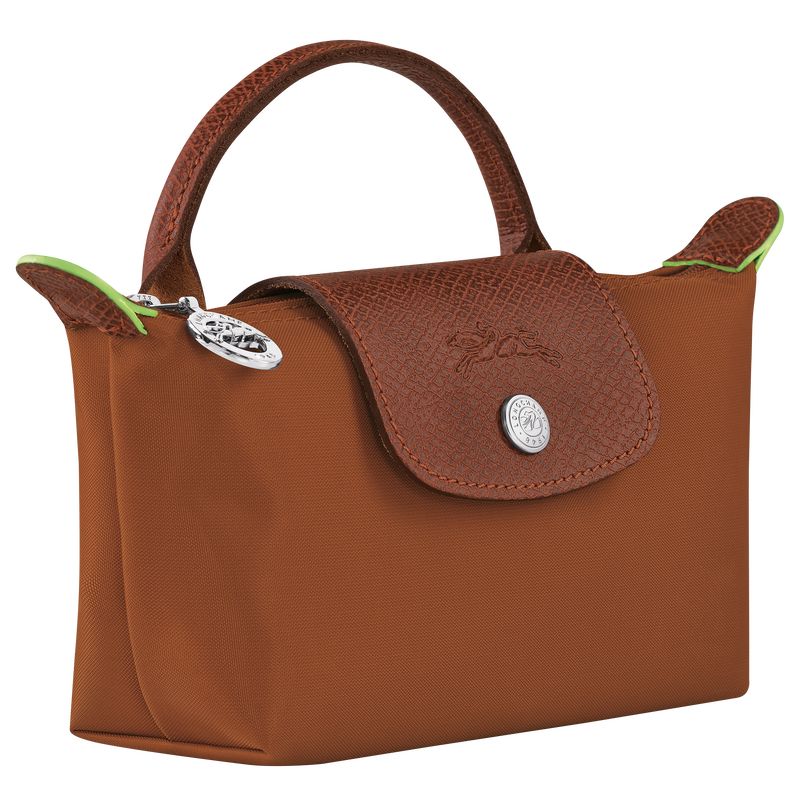 Bolso Pequeño long champ Le Pliage Green with handle Recycled canvas Hombre Cognac | CODF9088