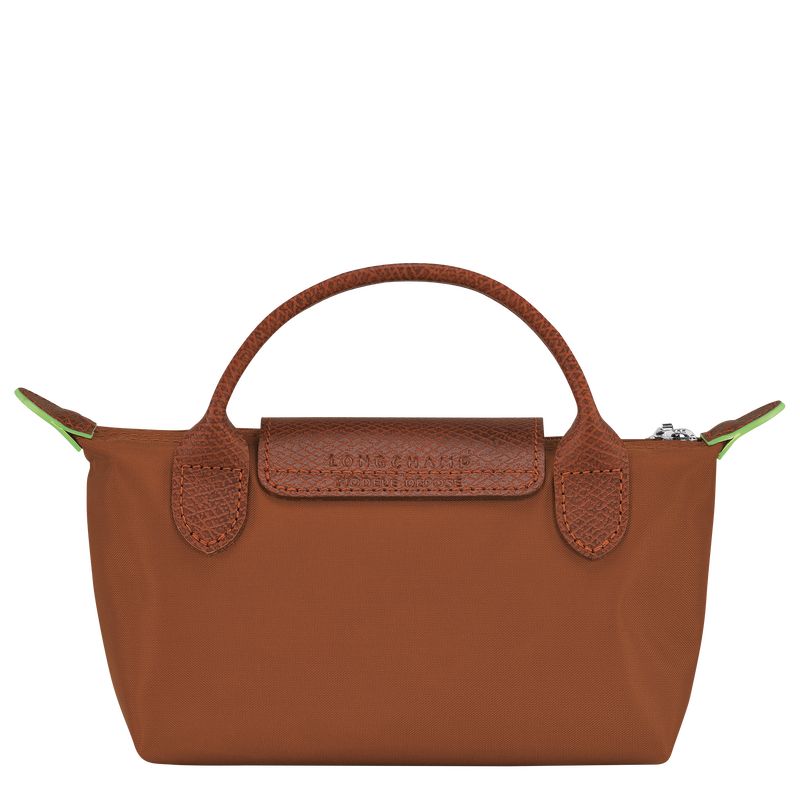 Bolso Pequeño long champ Le Pliage Green with handle Recycled canvas Hombre Cognac | CODF9088