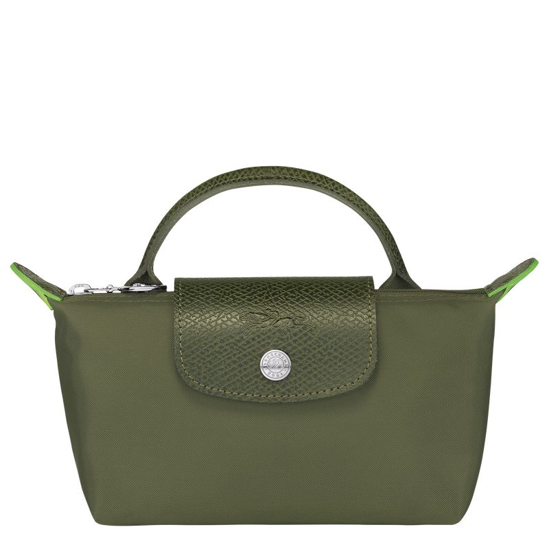 Bolso Pequeño long champ Le Pliage Green with handle Recycled canvas Hombre Forest | COSG9089