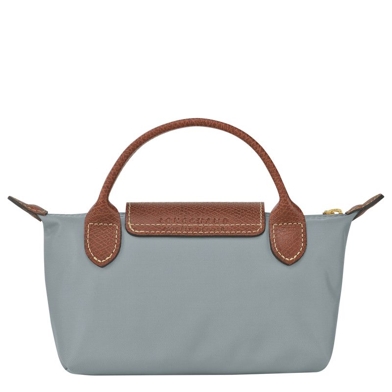 Bolso Pequeño long champ Le Pliage Original with handle Recycled canvas Hombre Steel | COXY9080