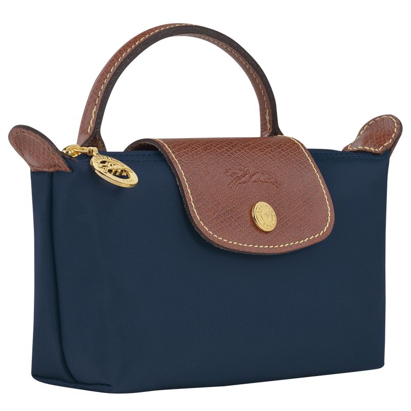 Bolso Pequeño long champ Le Pliage Original with handle Recycled canvas Hombre Azul Marino | COLI9082