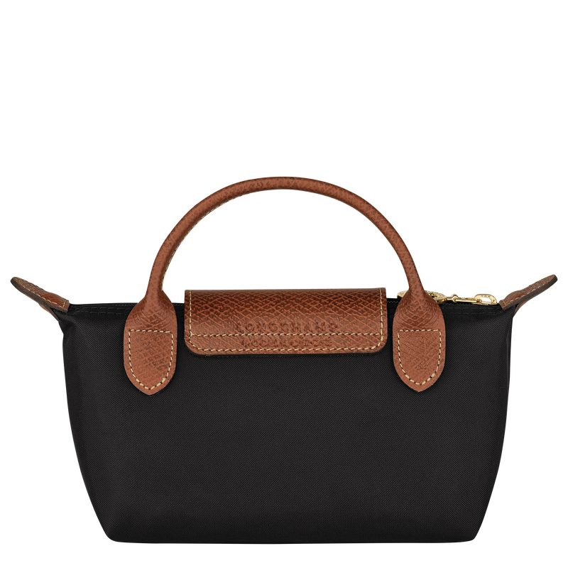 Bolso Pequeño long champ Le Pliage Original with handle Recycled canvas Hombre Negras | COKO9083