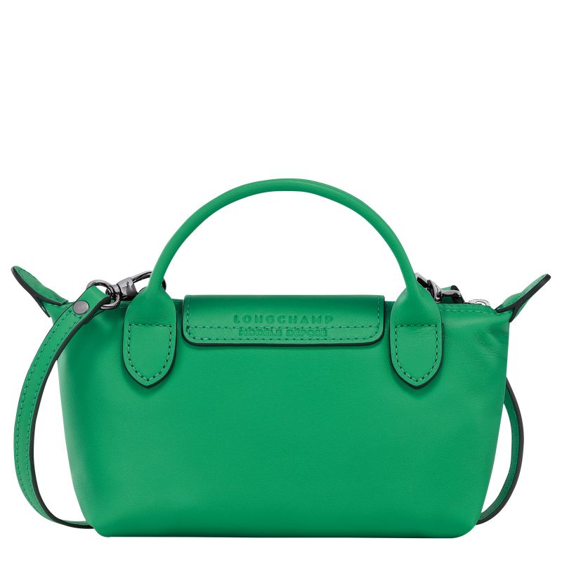 Bolso Pequeño long champ Le Pliage Xtra XS Leather Mujer Verde | COWN8007