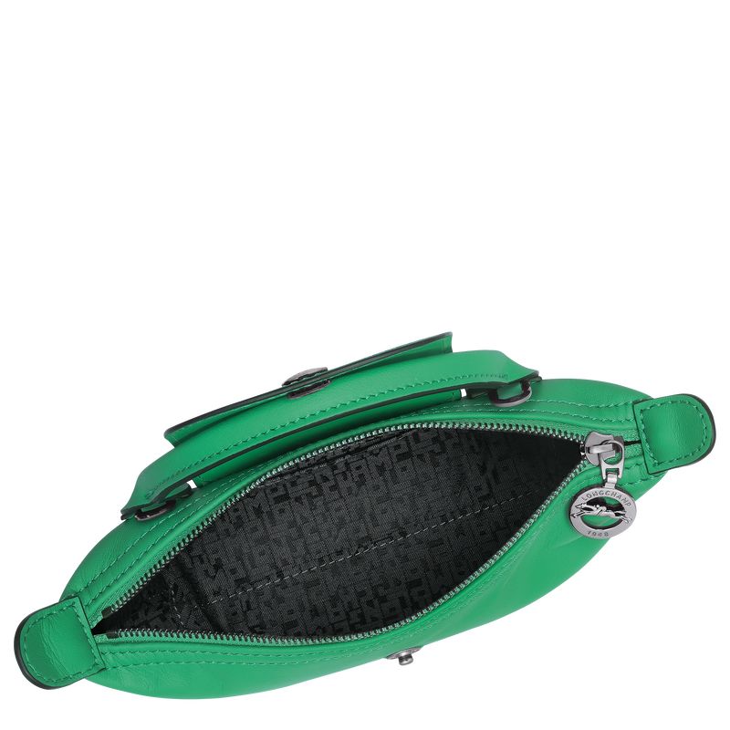 Bolso Pequeño long champ Le Pliage Xtra XS Leather Mujer Verde | COWN8007