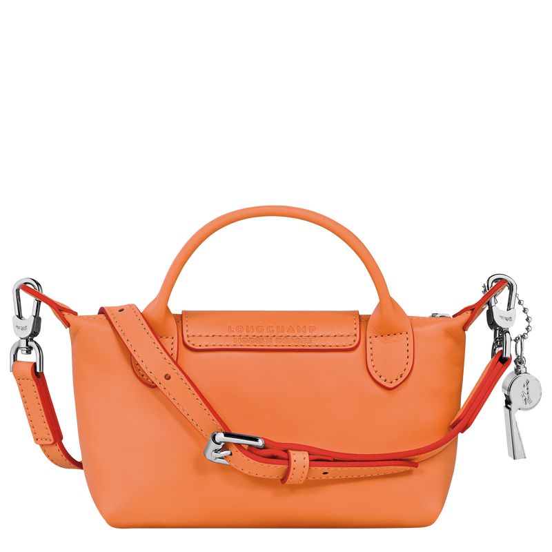 Bolso Pequeño long champ Le Pliage Xtra XS Leather Mujer Naranjas | COVR7719