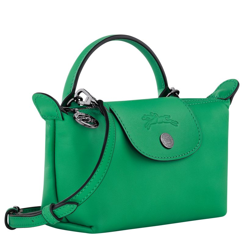 Bolso Pequeño long champ Le Pliage Xtra XS Leather Mujer Verde | COXY7728