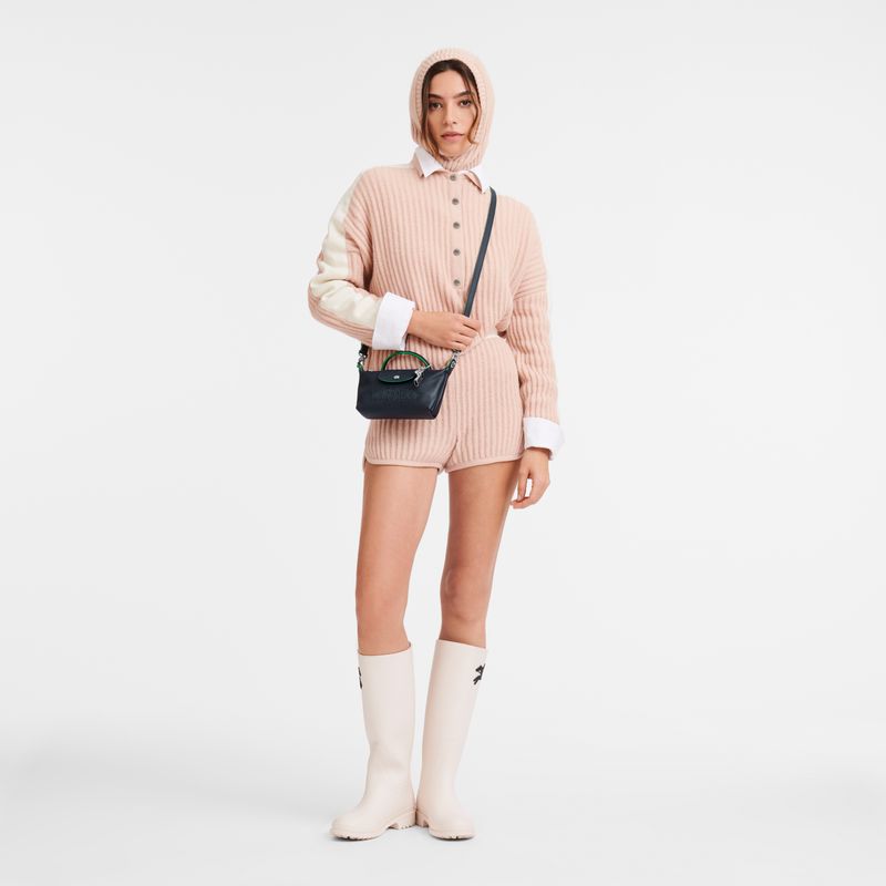 Bolso Pequeño long champ Le Pliage Xtra XS Leather Mujer Azul Marino | COHA7941