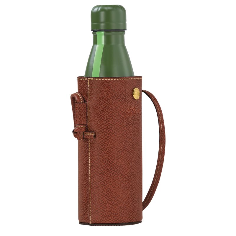 Bolso Pequeño long champ Épure Bottle holder Leather Mujer Marrones | COMQ7982