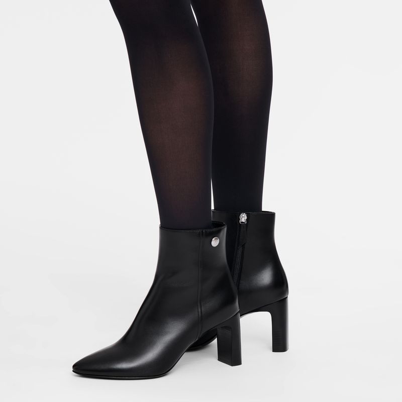 Botas long champ Leather Mujer Negras | COOK8728