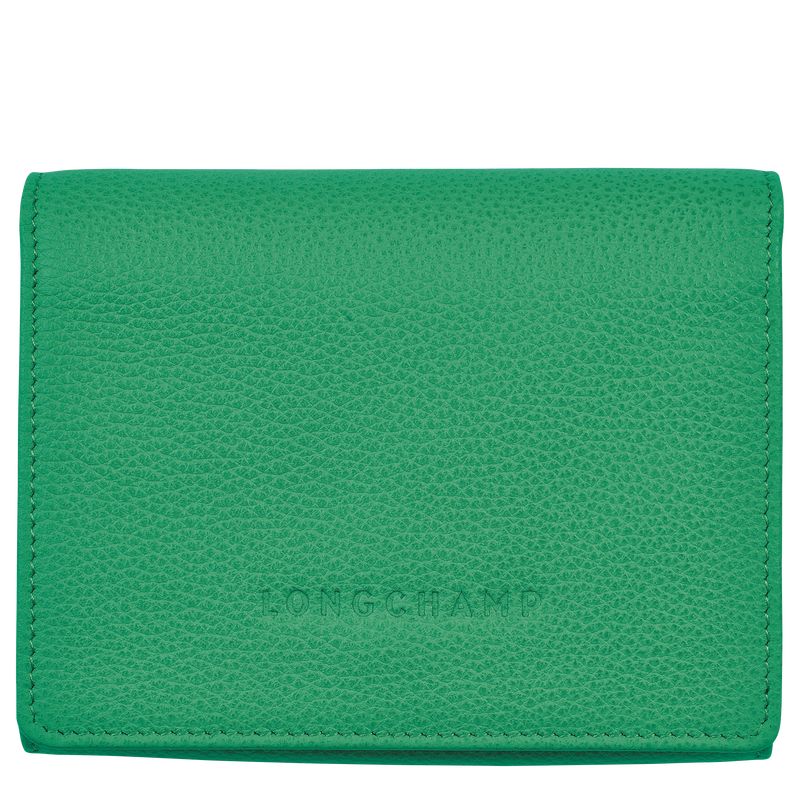 Carteras long champ Le FoulonnÉ Leather Mujer Verde | COQM7853