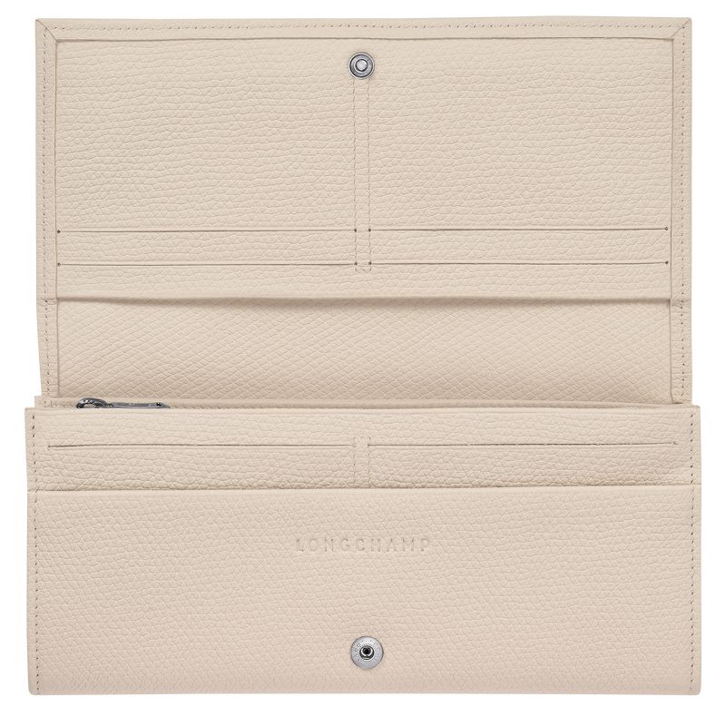 Carteras long champ Le Roseau Flap Leather Mujer Paper | CORV7856