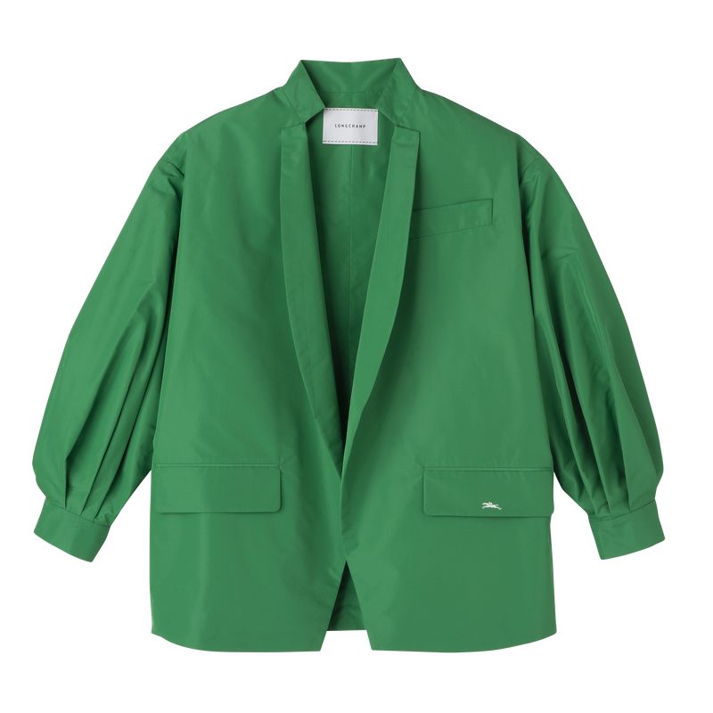 Chaquetas long champ Kimono Technical taffeta Mujer Verde | COYX8534