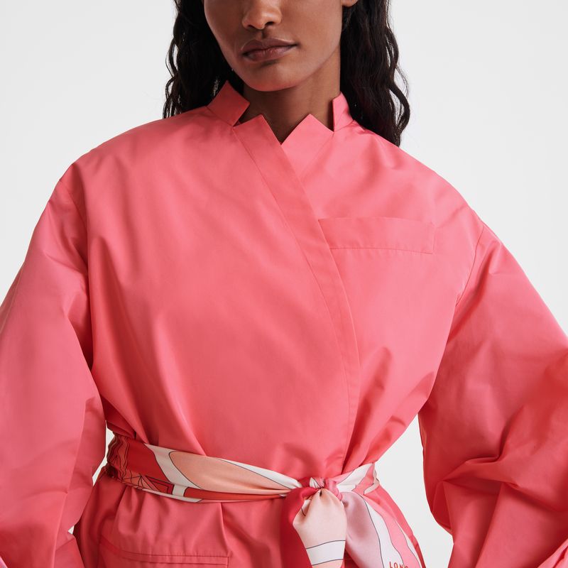 Chaquetas long champ Kimono Technical taffeta Mujer Marshmallow | COBE8552