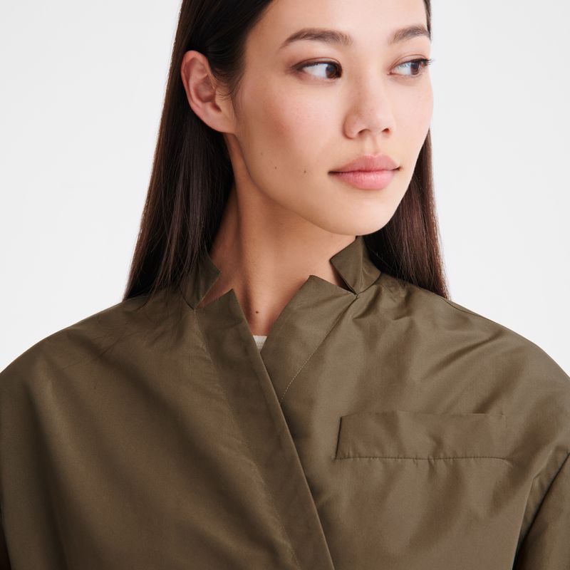 Chaquetas long champ Kimono Technical taffeta Mujer Artichoke | COMQ8554