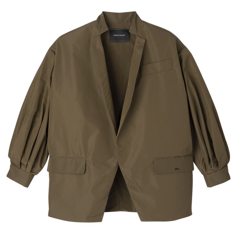 Chaquetas long champ Kimono Technical taffeta Mujer Artichoke | COMQ8554