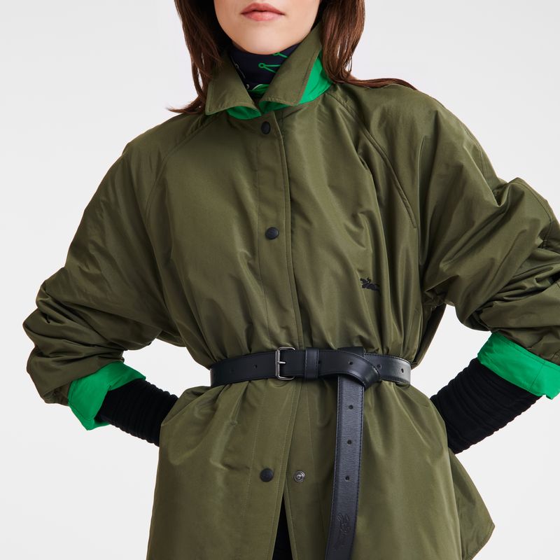 Chaquetas long champ Padded blouson Technical taffeta Mujer Kaki Verde | COTC8533