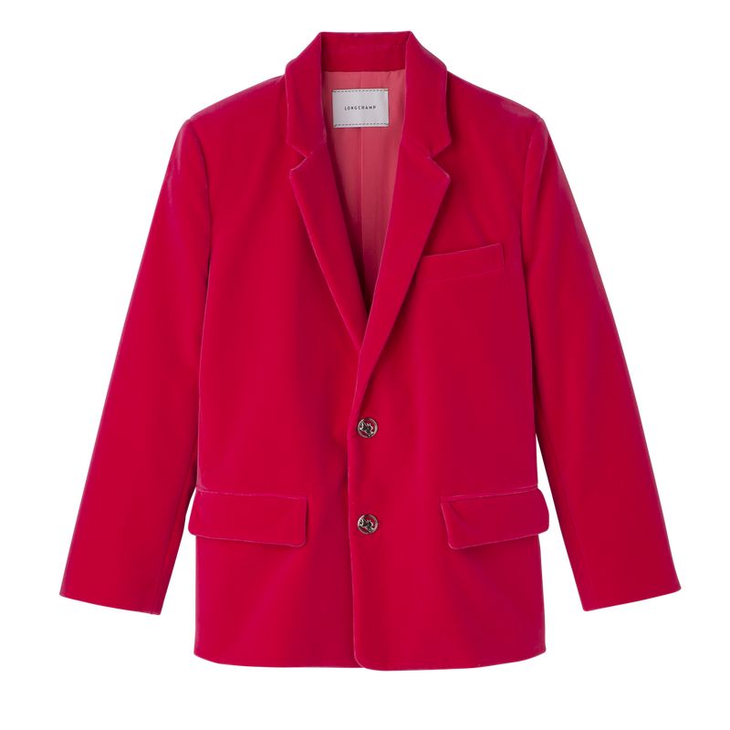 Chaquetas long champ Velvet Mujer Rosas | COZU8548