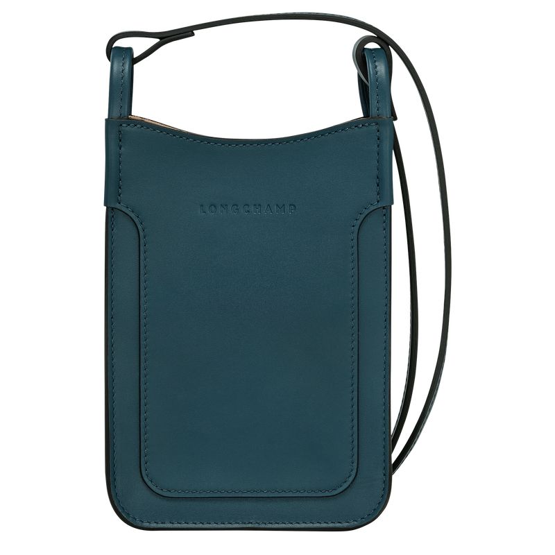 Funda long champ Le FoulonnÉ 1 Leather Mujer Azules | COWN8010