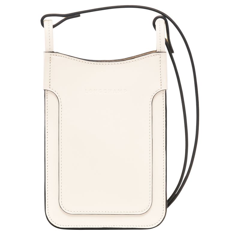 Funda long champ Le FoulonnÉ 1 Leather Mujer Ecru | COEB8011