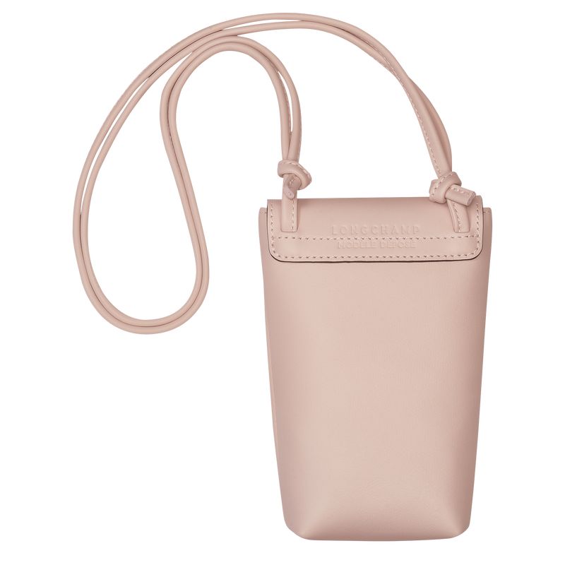 Funda long champ Le Pliage Xtra with leather lace Leather Mujer Nude | CORV8012