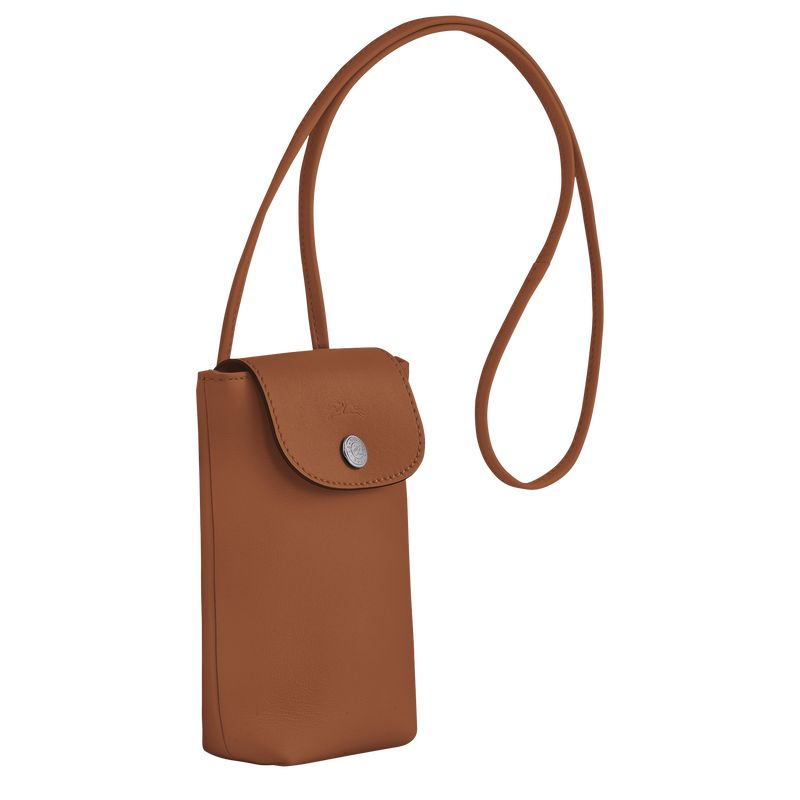 Funda long champ Le Pliage Xtra with leather lace Hombre Cognac | COXY8976