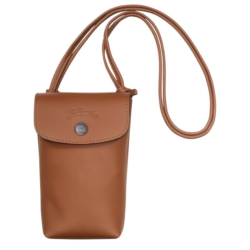 Funda long champ Le Pliage Xtra with leather lace Hombre Cognac | COXY8976