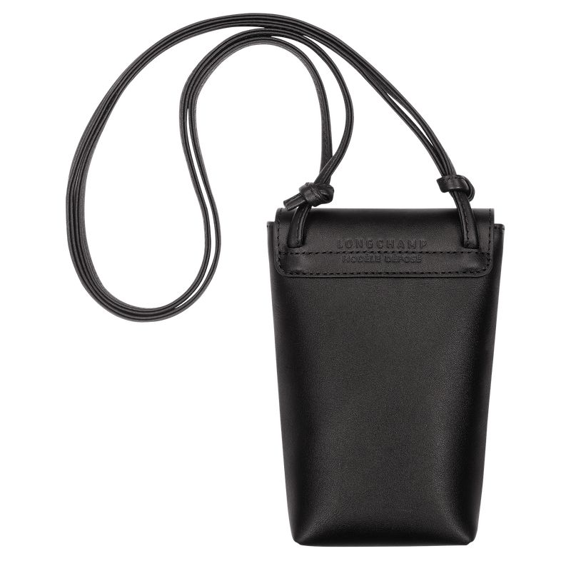 Funda long champ Le Pliage Xtra with leather lace Hombre Negras | COKO8979