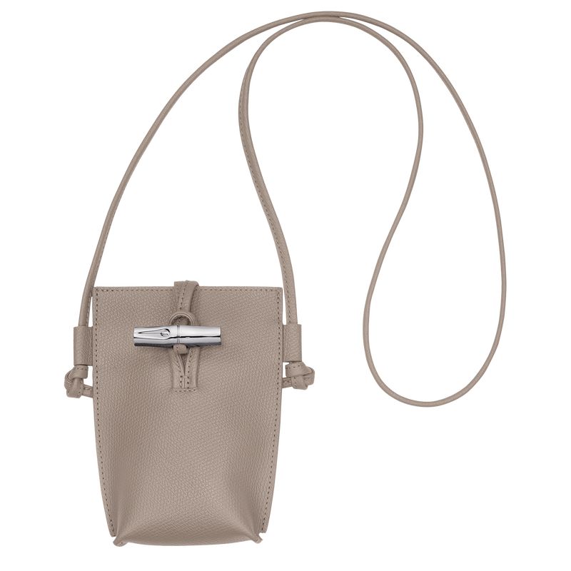 Funda long champ Le Roseau 1 Leather Mujer Clay | COAH7998