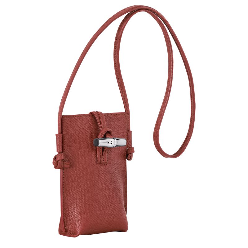 Funda long champ Le Roseau Leather Mujer Chestnut | COTC7805