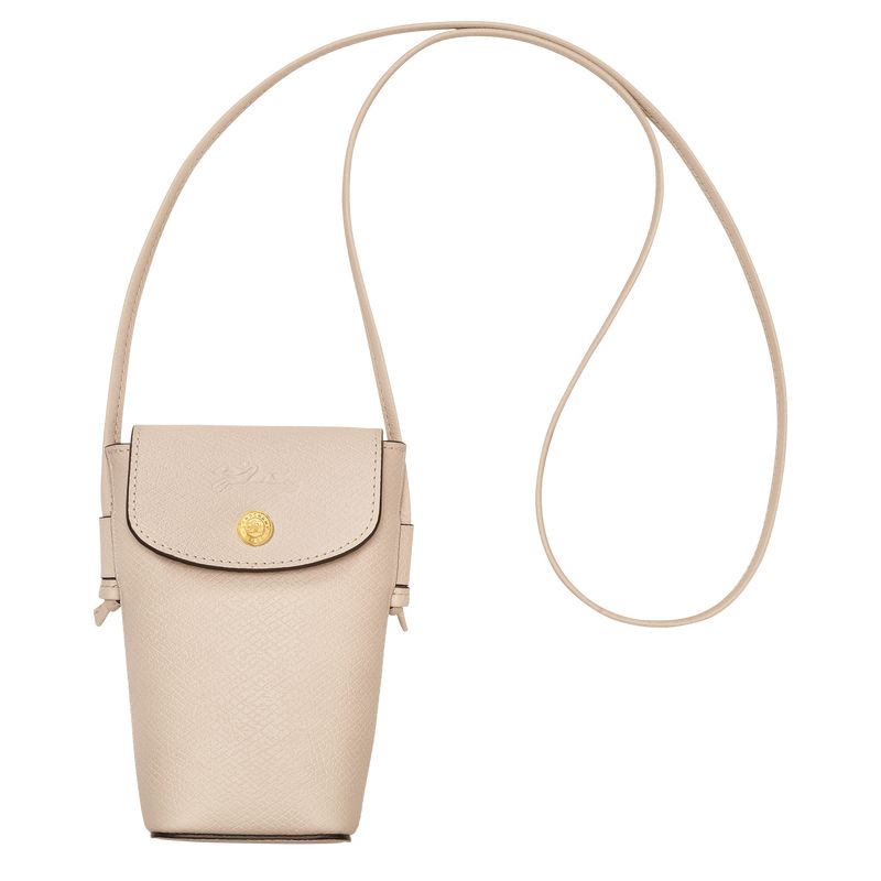 Funda long champ Épure with leather lace 1 Leather Mujer Paper | CONW7984