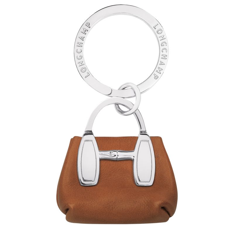 Llaveros long champ Le Roseaus Leather Mujer Cognac | COPJ8434