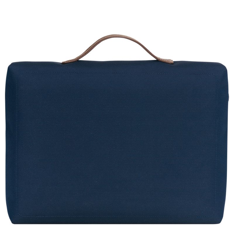 Maletín long champ Boxford S Recycled canvas Hombre Azules | COMQ8763